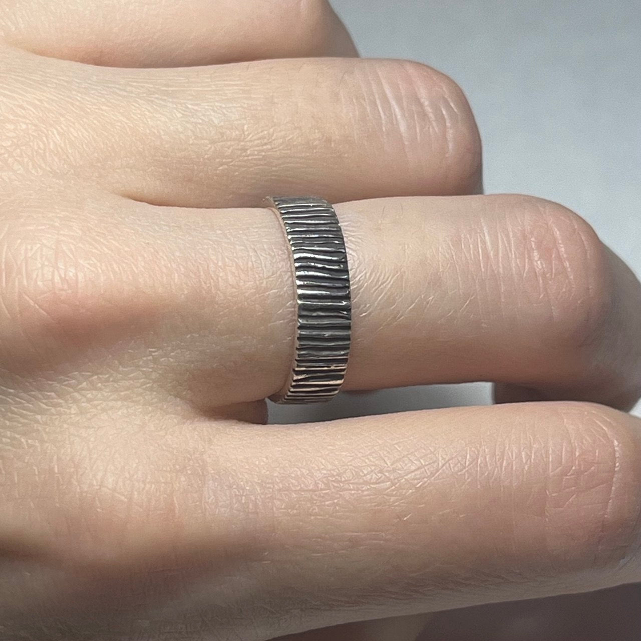 RIPPLE MARKS silver ring