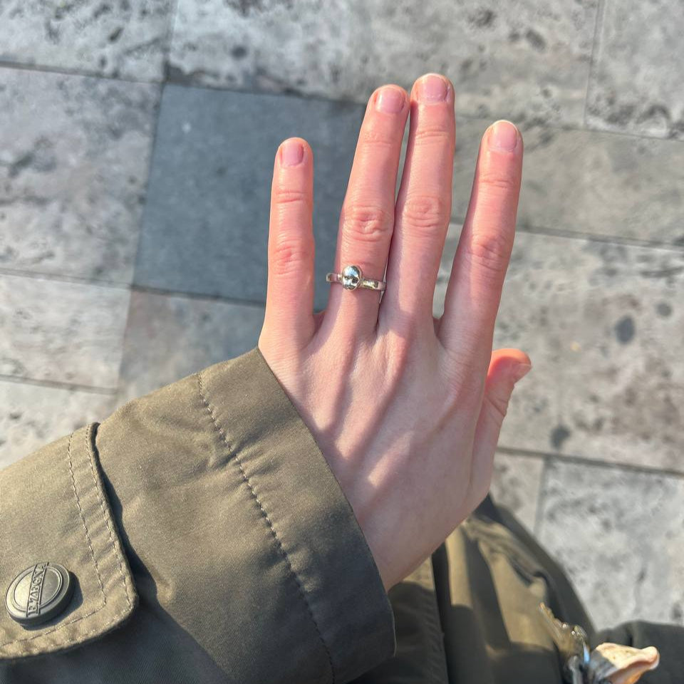 FACE lV silver ring