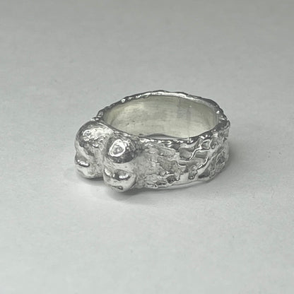 FACE II silver ring