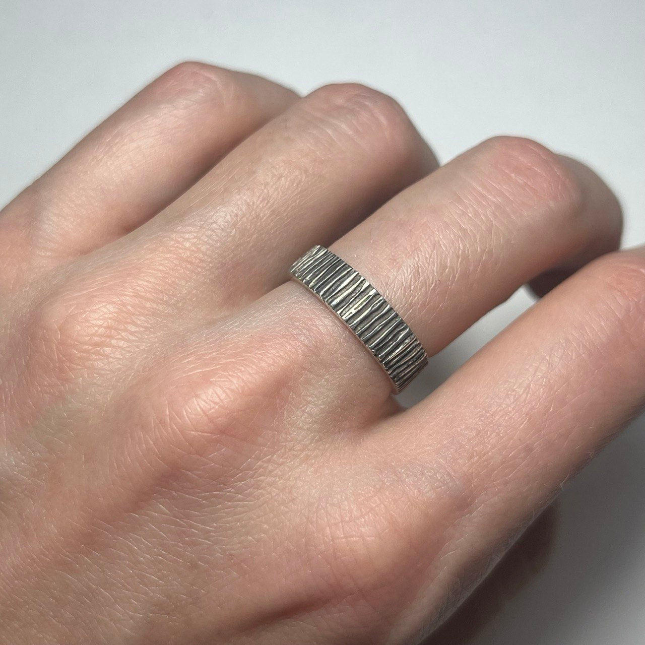 RIPPLE MARKS silver ring
