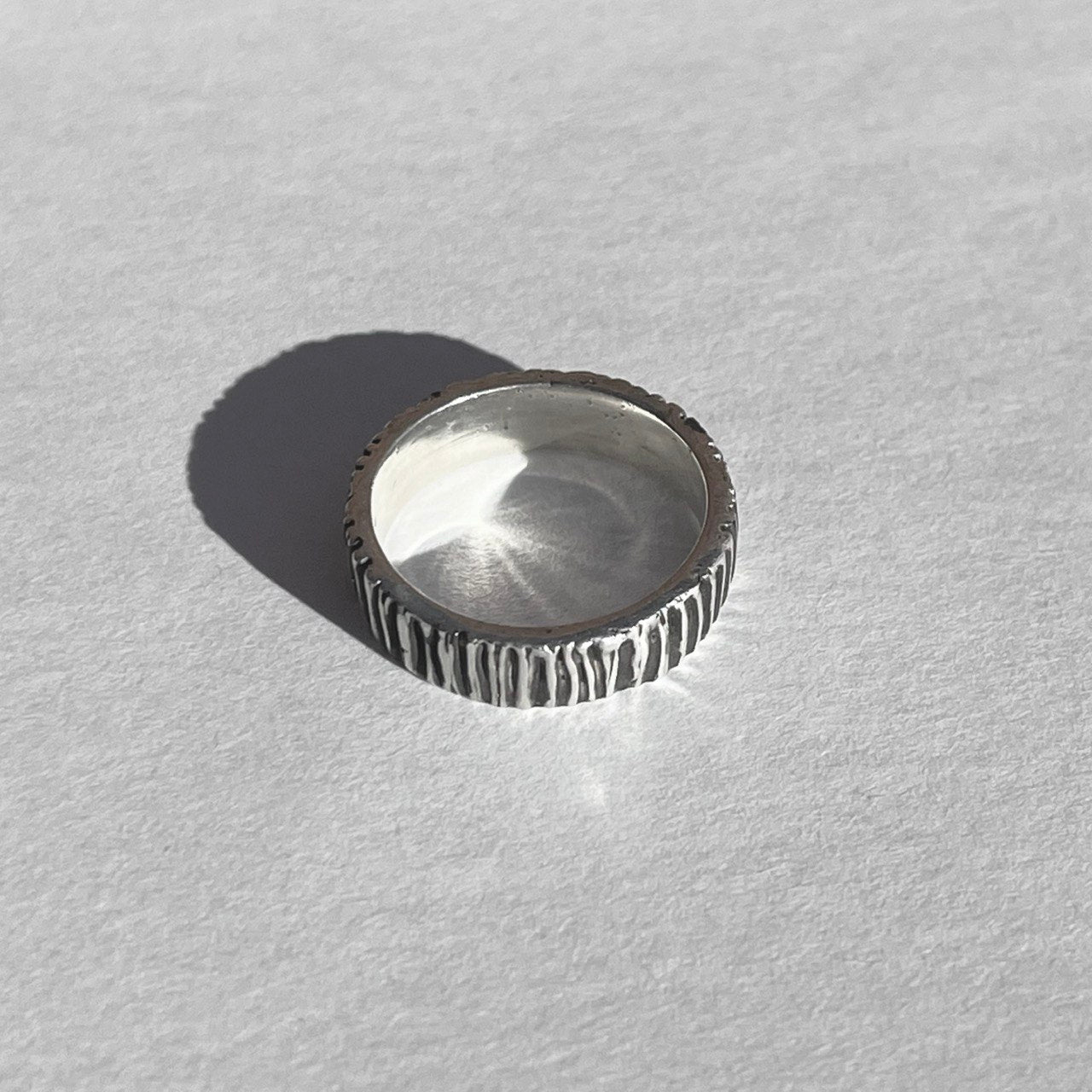 RIPPLE MARKS silver ring