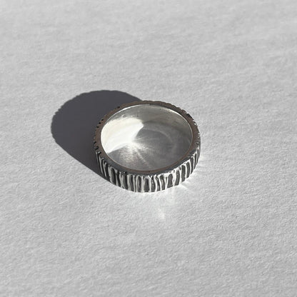 RIPPLE MARKS silver ring