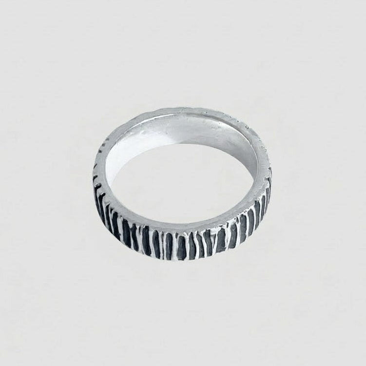 RIPPLE MARKS silver ring